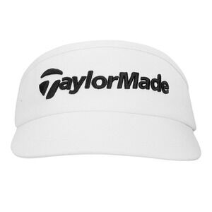TaylorMade White Golf Visor Cap Adjustable Strap Embroidered